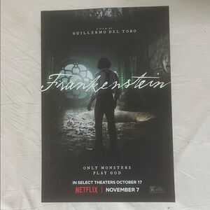 Frankenstein ORIGINAL Movie Poster 11/5/2025 Guillermo Del Toro New engagement